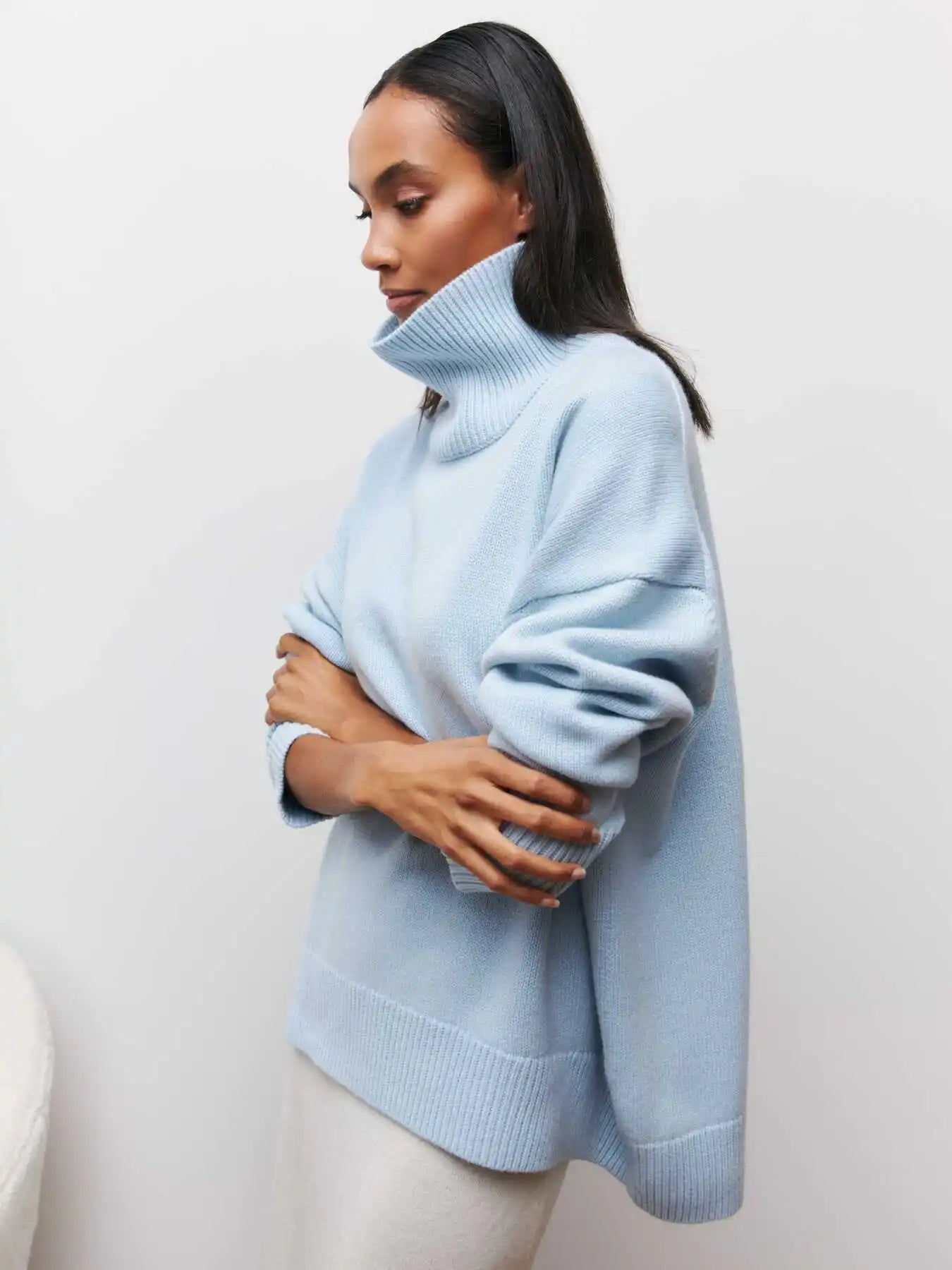 Monelle™ | Übergroßer Rollkragen Strickpullover