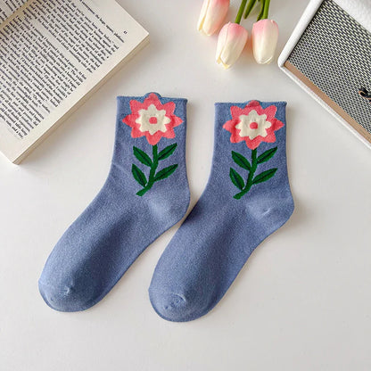 Kawaii Frühling Mid Tube Socken