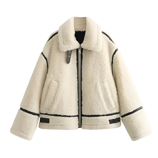 Fleece Bikerjacke