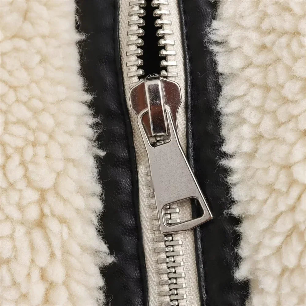 Fleece Bikerjacke