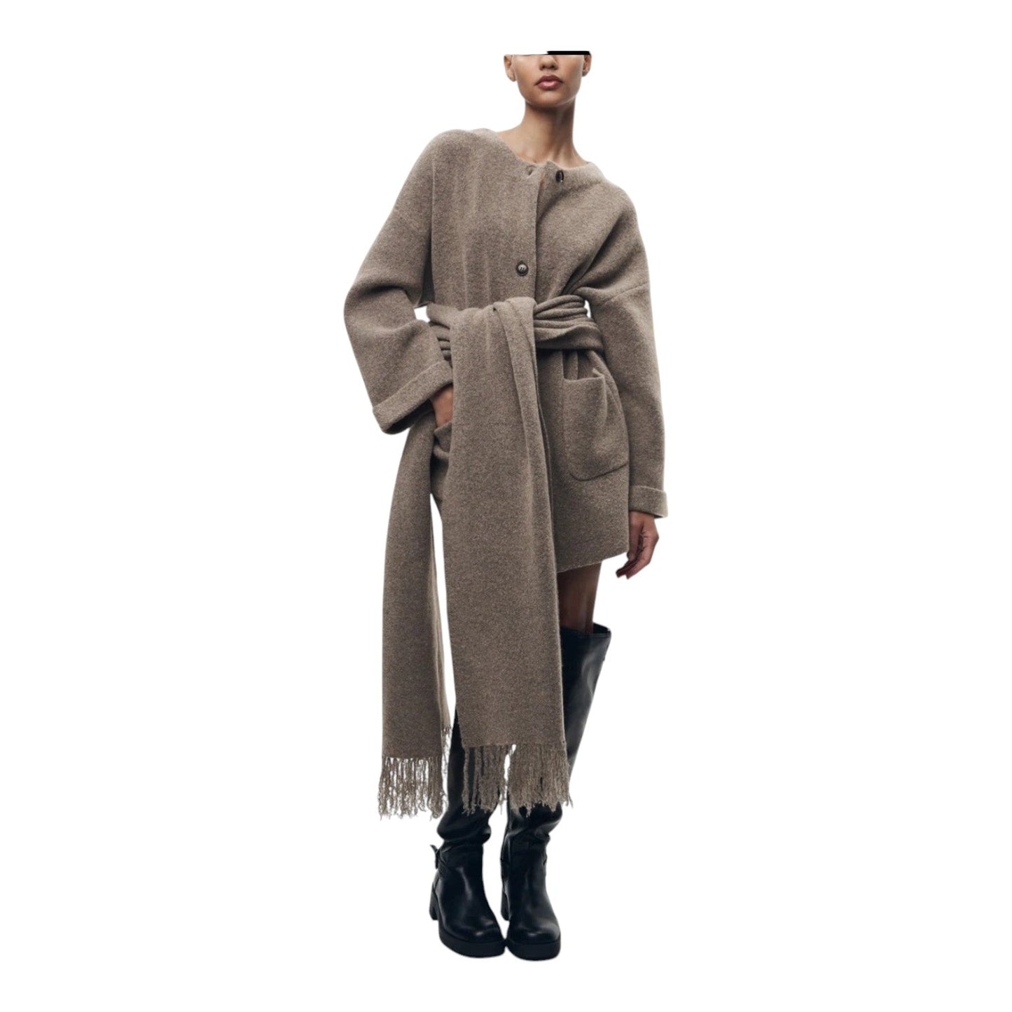 ELYRA™ | Cardigan with Scarf