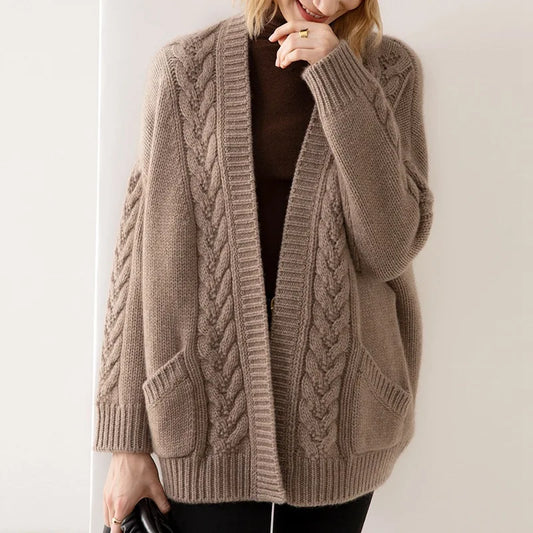 Sandra Eve Kabelstrick-Cardigan