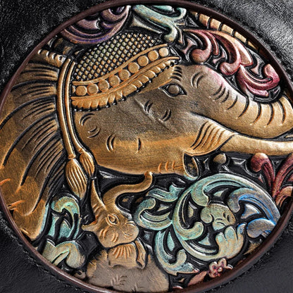 Prägung Elefant Schultertasche