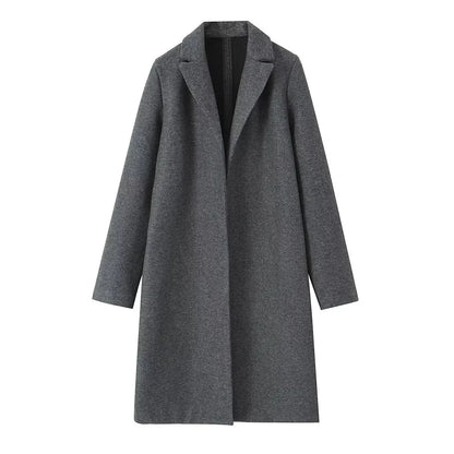 Velana Offener V-Linien Trenchcoat