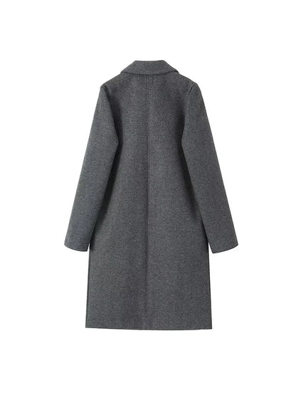 Velana Offener V-Linien Trenchcoat