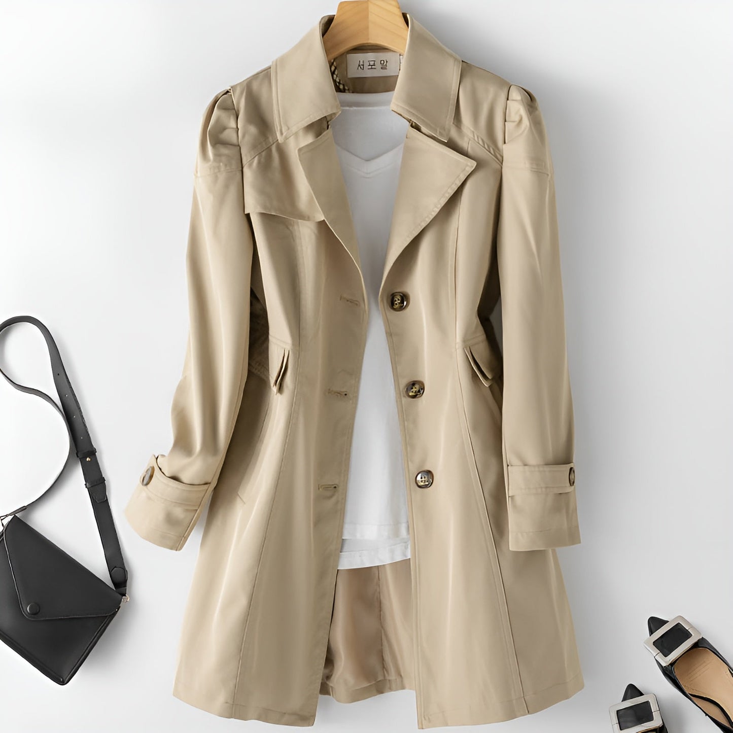Emery Reed - Offener Kragen Trenchcoat