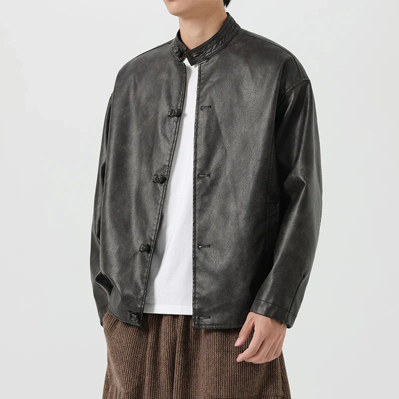 Roam Vintage Gewaschene Lederjacke