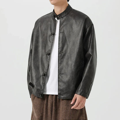 Roam Vintage Gewaschene Lederjacke