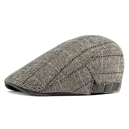 Cambridge Lattice Newsboy Cap – Britisch inspirierte verstellbare Schirmmütze mit Hip-Hop-Elementen, ideal für Frühling und Sommer