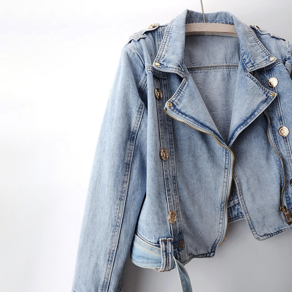 Sofia Amoretti Cropped Denim Jacke