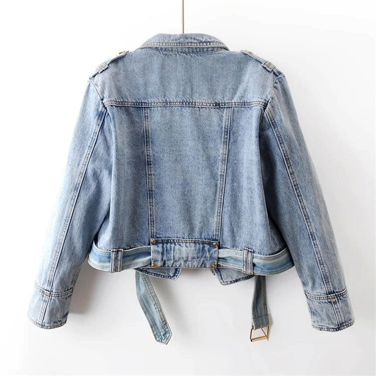 Sofia Amoretti Cropped Denim Jacke