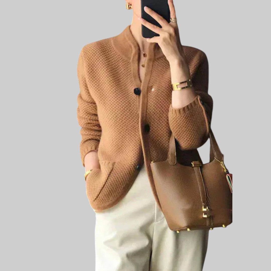 INGRID | WESTE AUS KASCHMIR-GEMISCH MIT KNÖPFEN