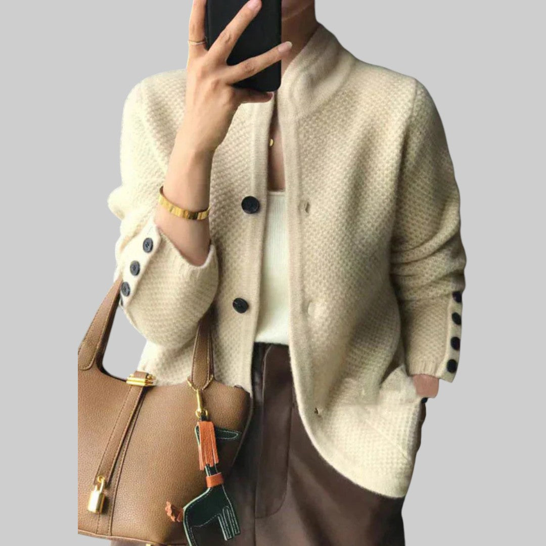 INGRID | WESTE AUS KASCHMIR-GEMISCH MIT KNÖPFEN