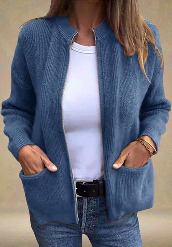 Noémie™ - ELEGANTER CARDIGAN MIT REISSVERSCHLUSSDETAIL