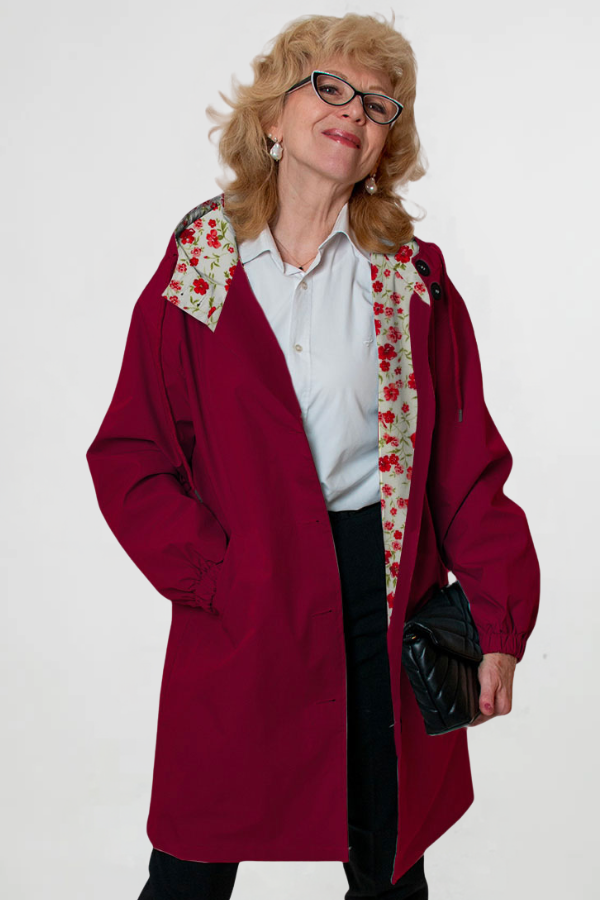 Wasserabweisende Übergröße Kapuzen-Windjacke Regenjacke