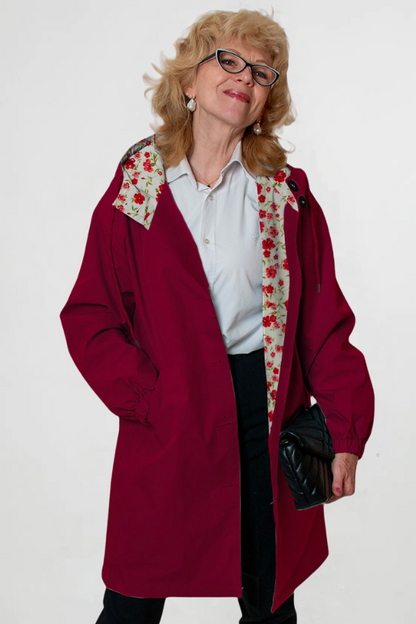 Wasserabweisende Übergröße Kapuzen-Windjacke Regenjacke