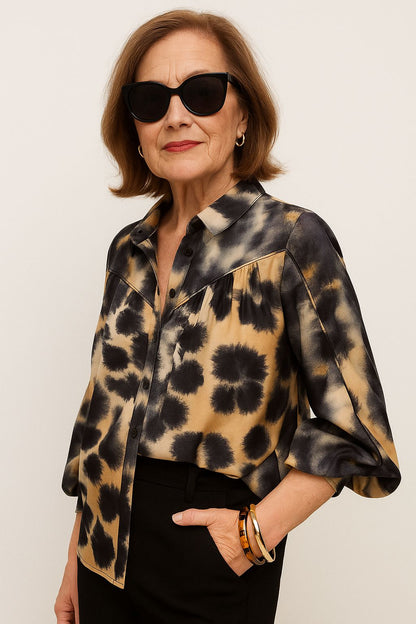 Aria™ | PureCharm Gemusterte Bluse