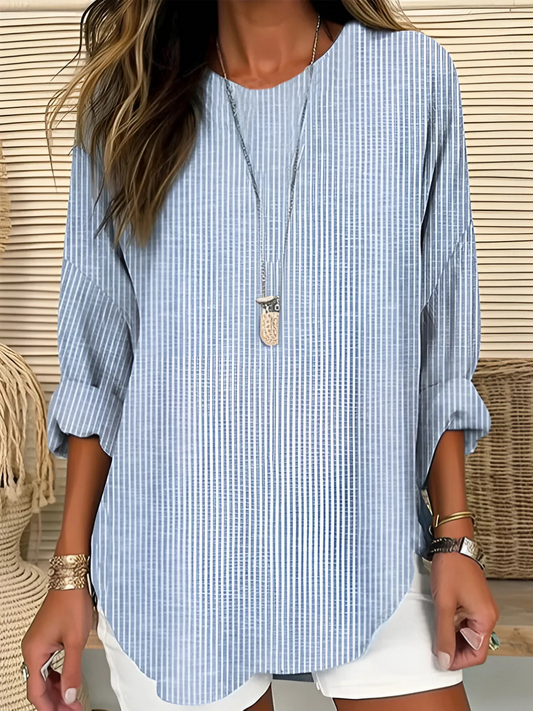 Adriana | Lässiges gestreiftes Tunika-Top