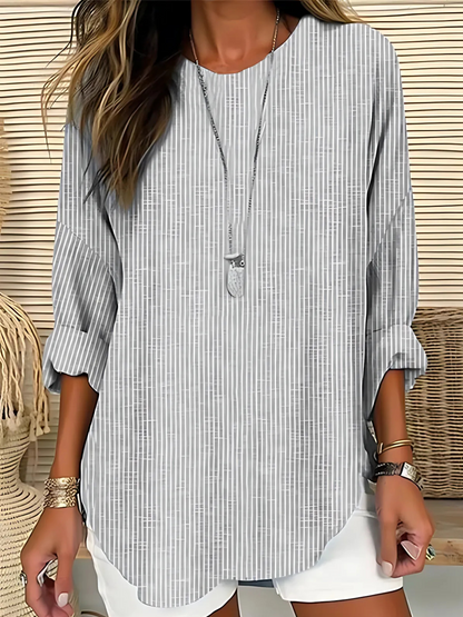 Adriana | Lässiges gestreiftes Tunika-Top
