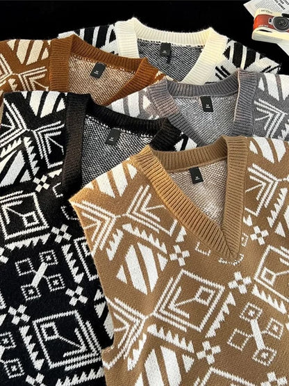 Akademische Retro-Strickweste – Cross & Crown