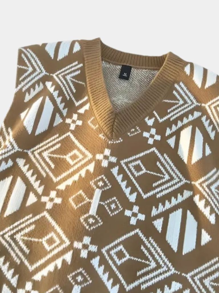 Akademische Retro-Strickweste – Cross & Crown