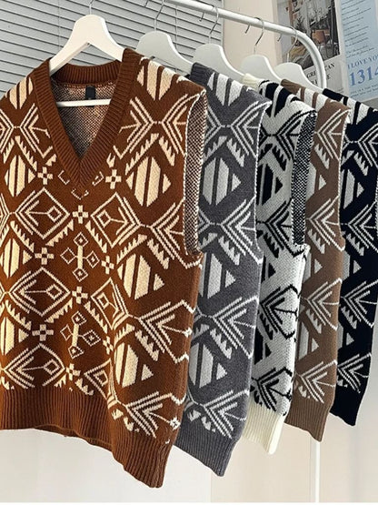 Akademische Retro-Strickweste – Cross & Crown