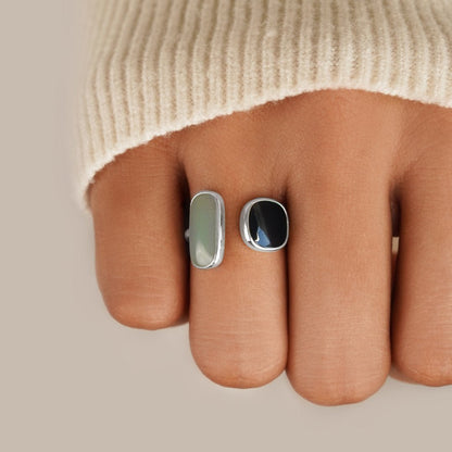 Bague en argent avec aigue-marine