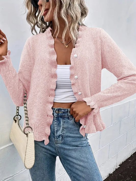 Hanifa - Elegante Strickjacke mit Knöpfen