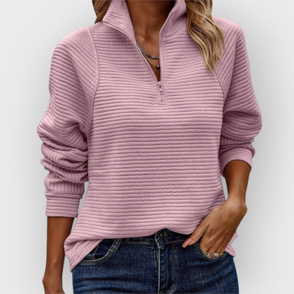 Lila | Stylischer V-Ausschnitt Pullover