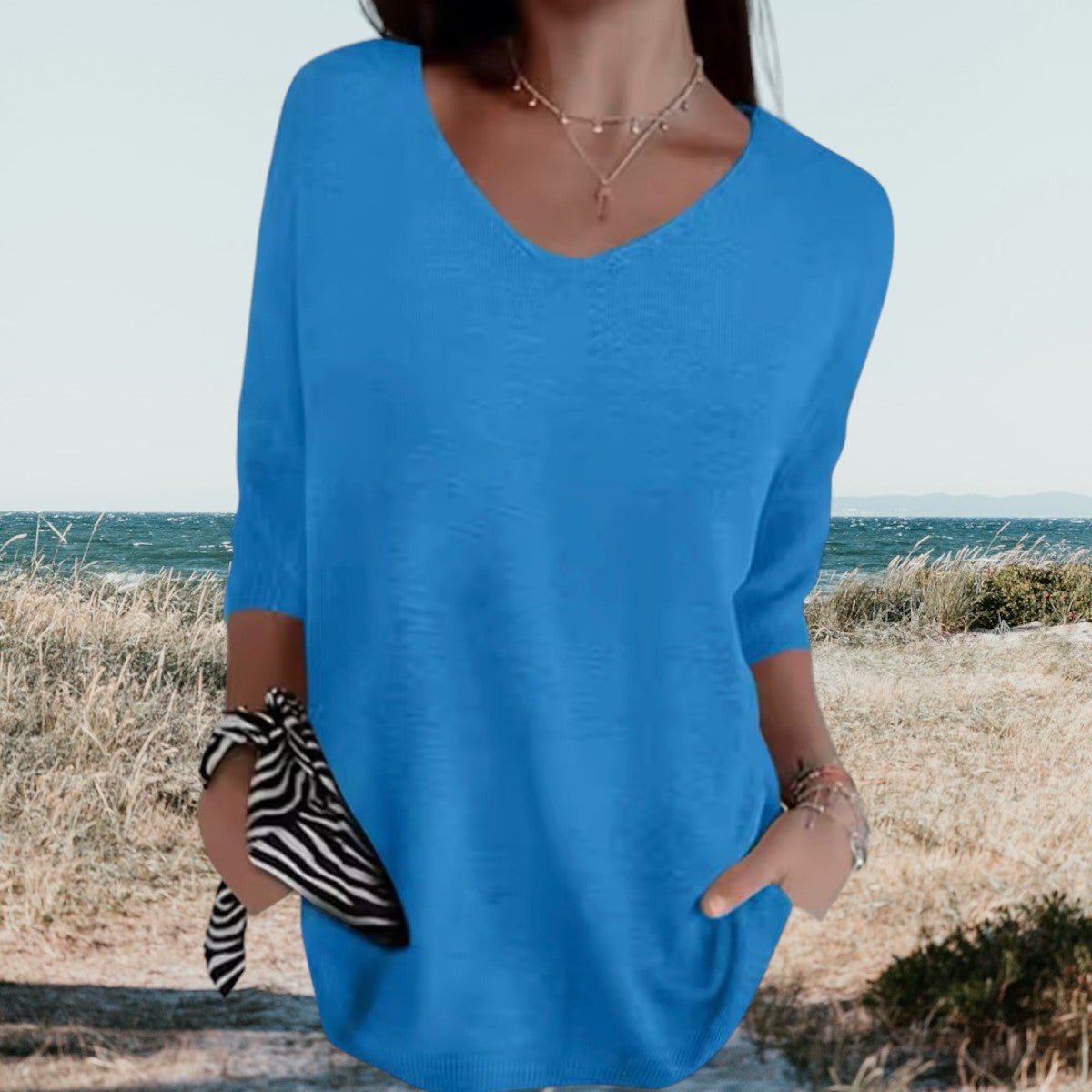 Nena | Stilvolles V-Ausschnitt Casual Top