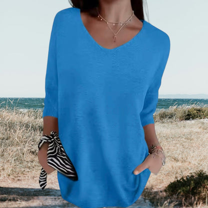 Nena | Stilvolles V-Ausschnitt Casual Top