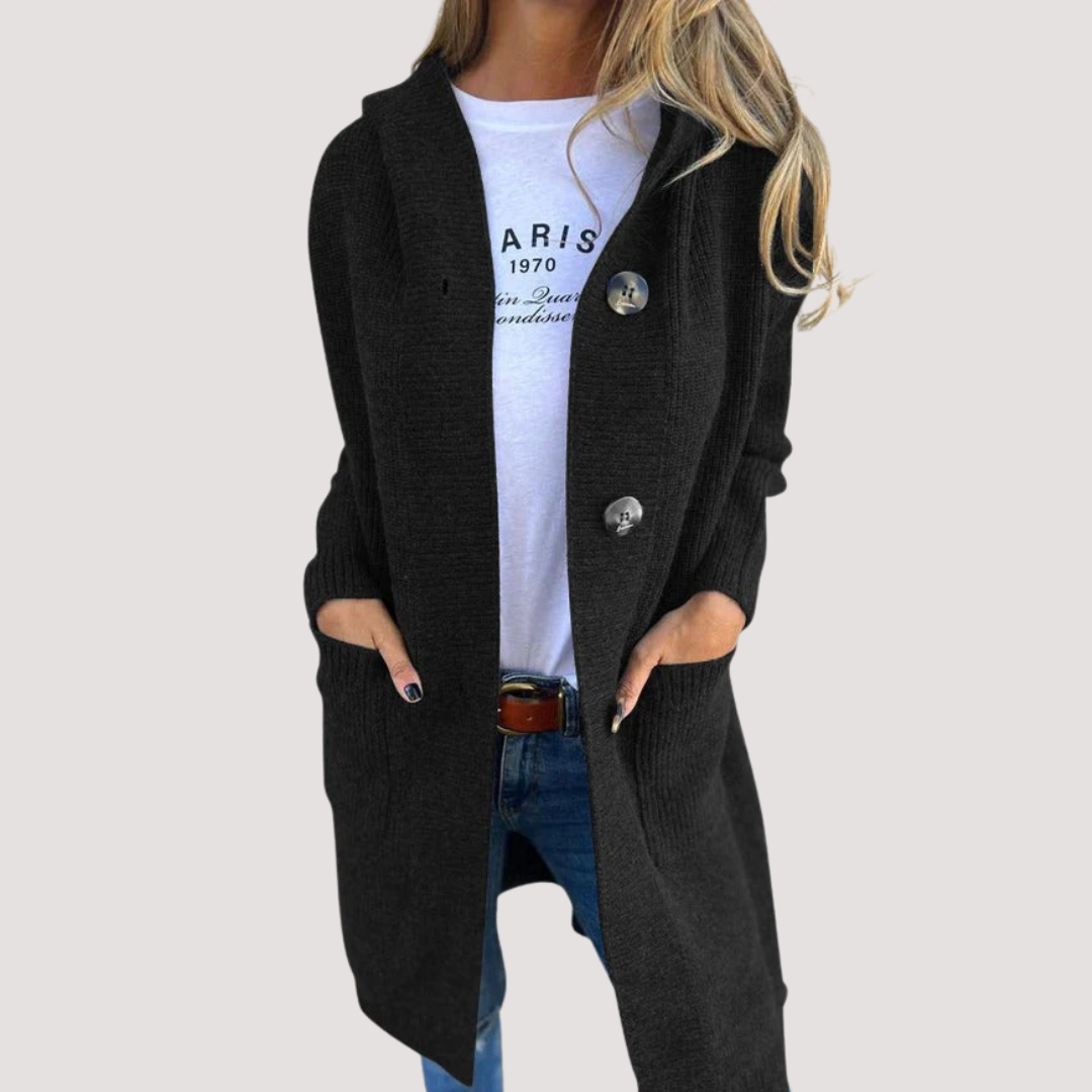 Yasmine | Hooded Knit Cardigan