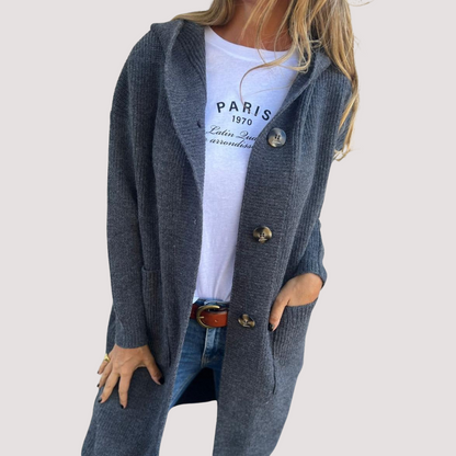 Yasmine | Hooded Knit Cardigan