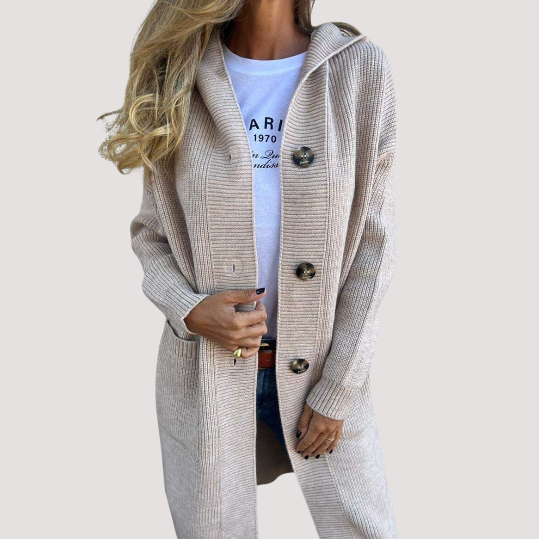 Yasmine | Hooded Knit Cardigan