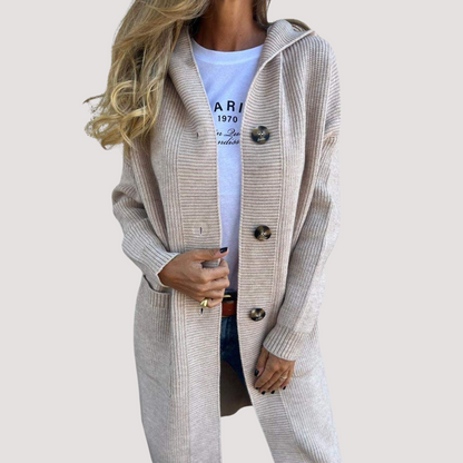 Yasmine | Hooded Knit Cardigan