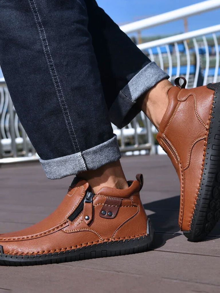 Brave Lederstiefel - Kreuz & Krone