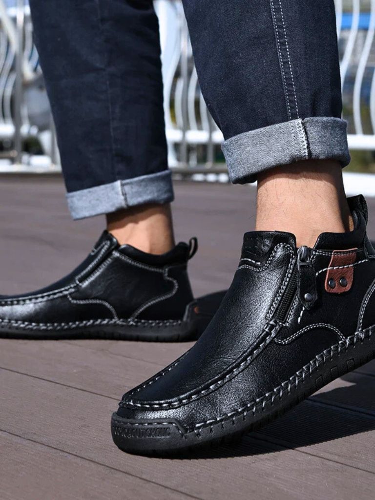 Brave Lederstiefel - Kreuz & Krone