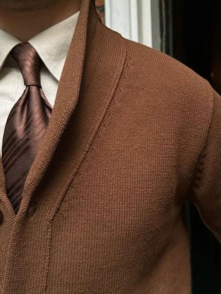 Britischer Strickcardigan – Cross & Crown