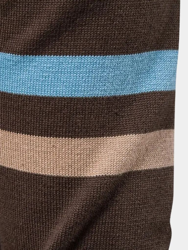 Cardigan-Strickjacke mit Reißverschluss und Stehkragen – Cross & Crown