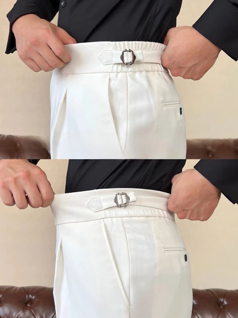 Klassische Italia Seitentaschen Elastische Hose - Cross & Crown