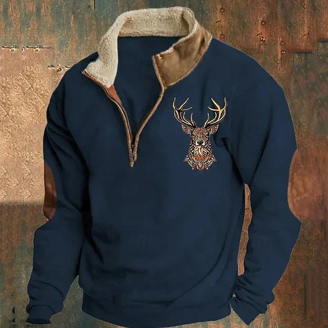 Christos – Pullover mit Hirschdetail