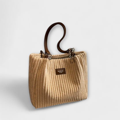 Olivia - Weiche Cord Schultertasche