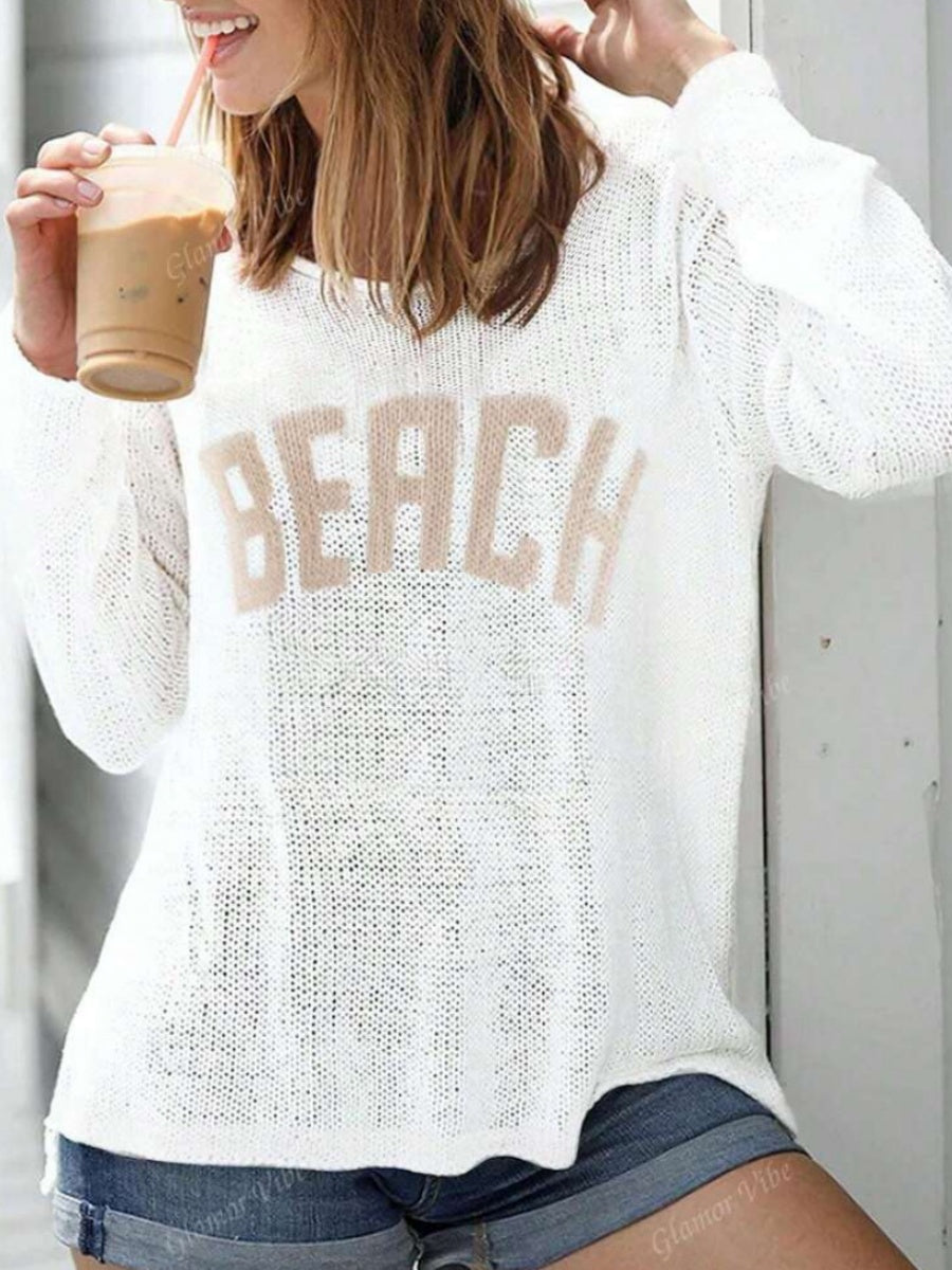 Liber Sommer Damen Bedruckte Smock Strickpullover