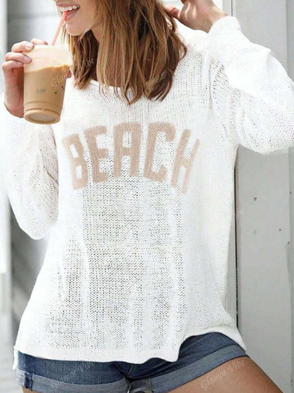 Liber Sommer Damen Bedruckte Smock Strickpullover