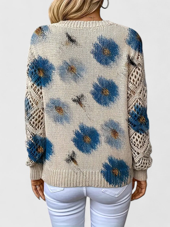 Magnolia | Eleganter Pullover mit floralem Muster