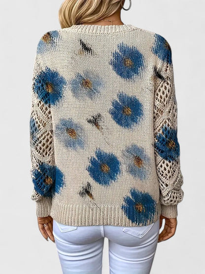 Magnolia | Eleganter Pullover mit floralem Muster