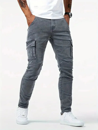 Denim Jeans Cargo-Hosen - Cross & Crown