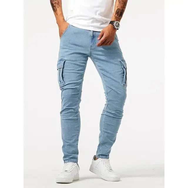 Denim Jeans Cargo-Hosen - Cross & Crown