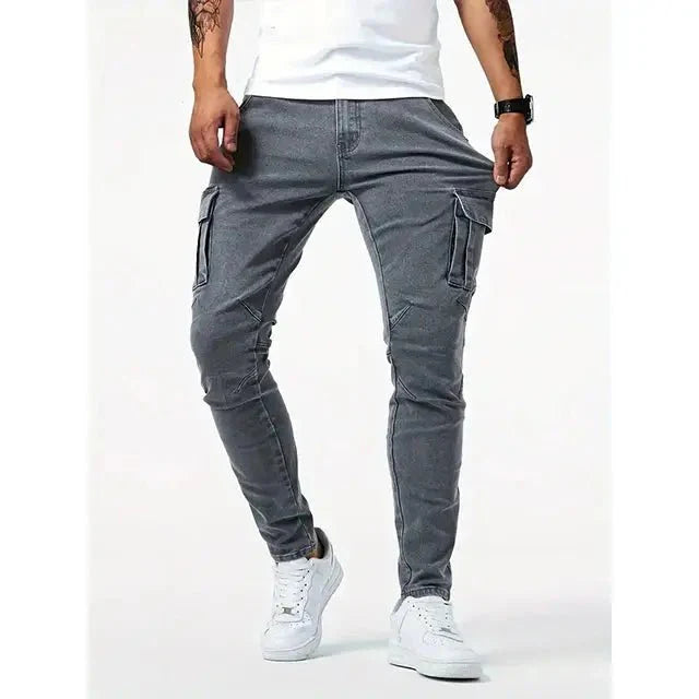 Denim Jeans Cargo-Hosen - Cross & Crown