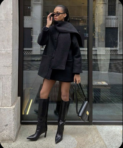 Claire | Mantel mit Schal